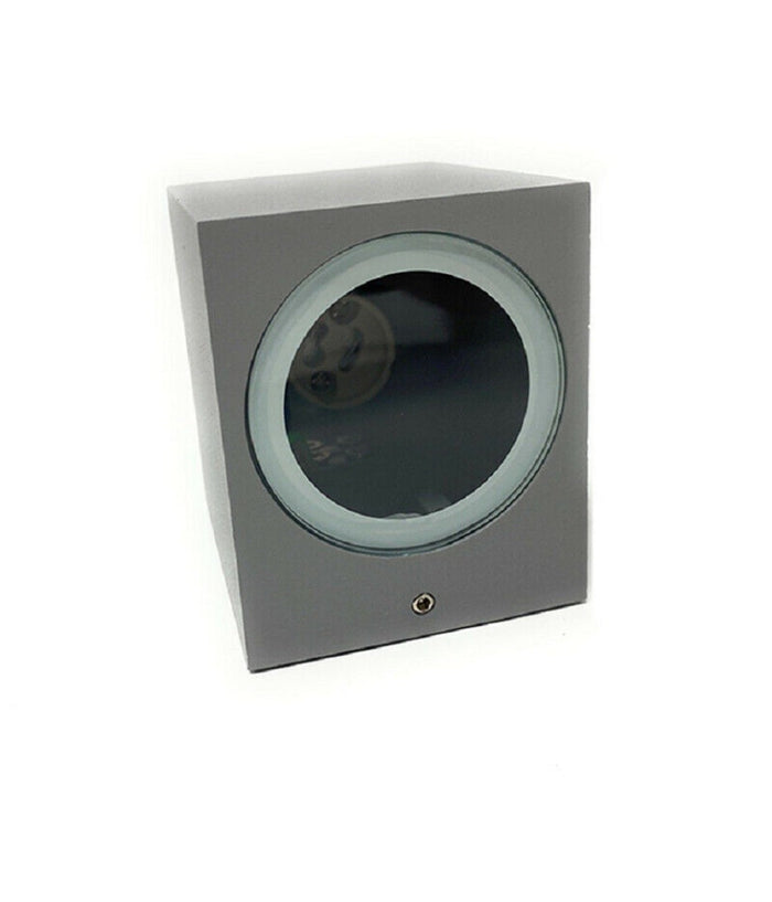 Applique A Parete Quadrato Lampada Muro Moderna Esterno Attacco Gu10 Ip65 Es54         