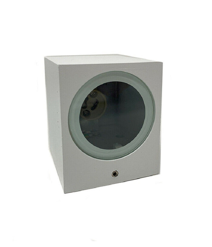 Applique A Parete Quadrato Lampada Muro Moderna Esterno Attacco Gu10 Ip65 Es54         