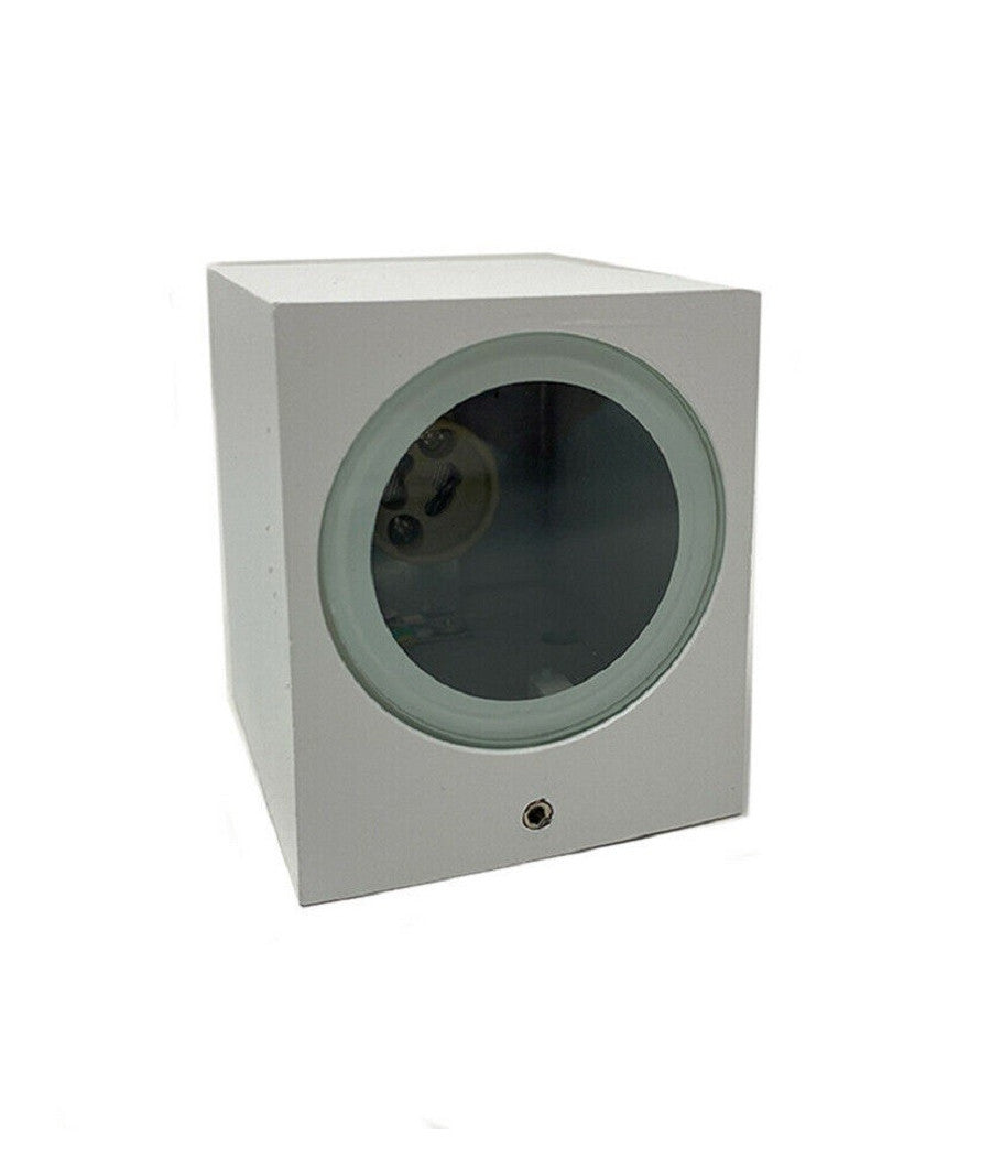 Applique A Parete Quadrato Lampada Muro Moderna Esterno Attacco Gu10 Ip65 Es54         