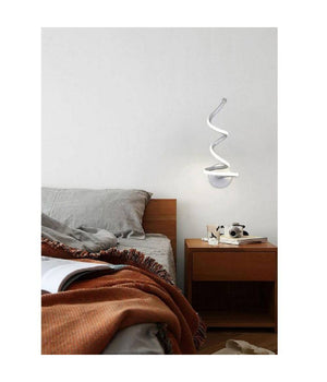 Applique A Parete Spirale Per Interni A Led 12 W Luce Fredda Calda Naturale E24         