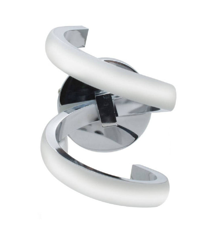 Applique A Parete Stilizzato 9 W Spirale Argento Tre Colorazioni Di Luce E58-a3c         
