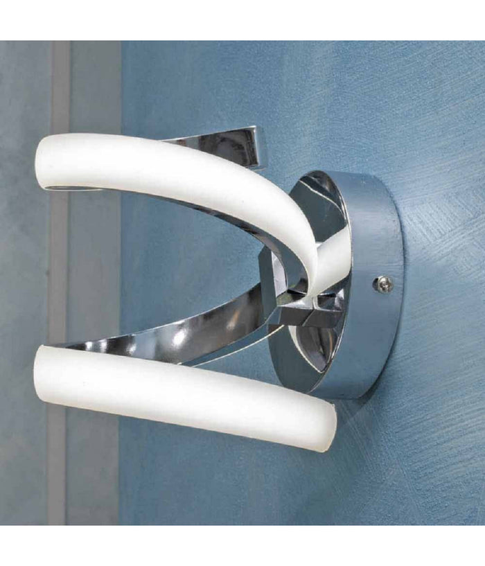 Applique A Parete Stilizzato 9 W Spirale Argento Tre Colorazioni Di Luce E58-a3c         