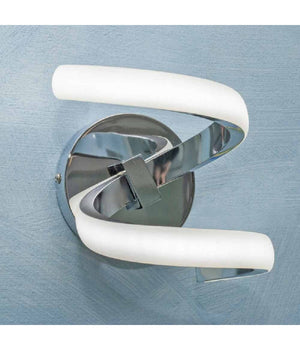 Applique A Parete Stilizzato 9 W Spirale Argento Tre Colorazioni Di Luce E58-a3c         