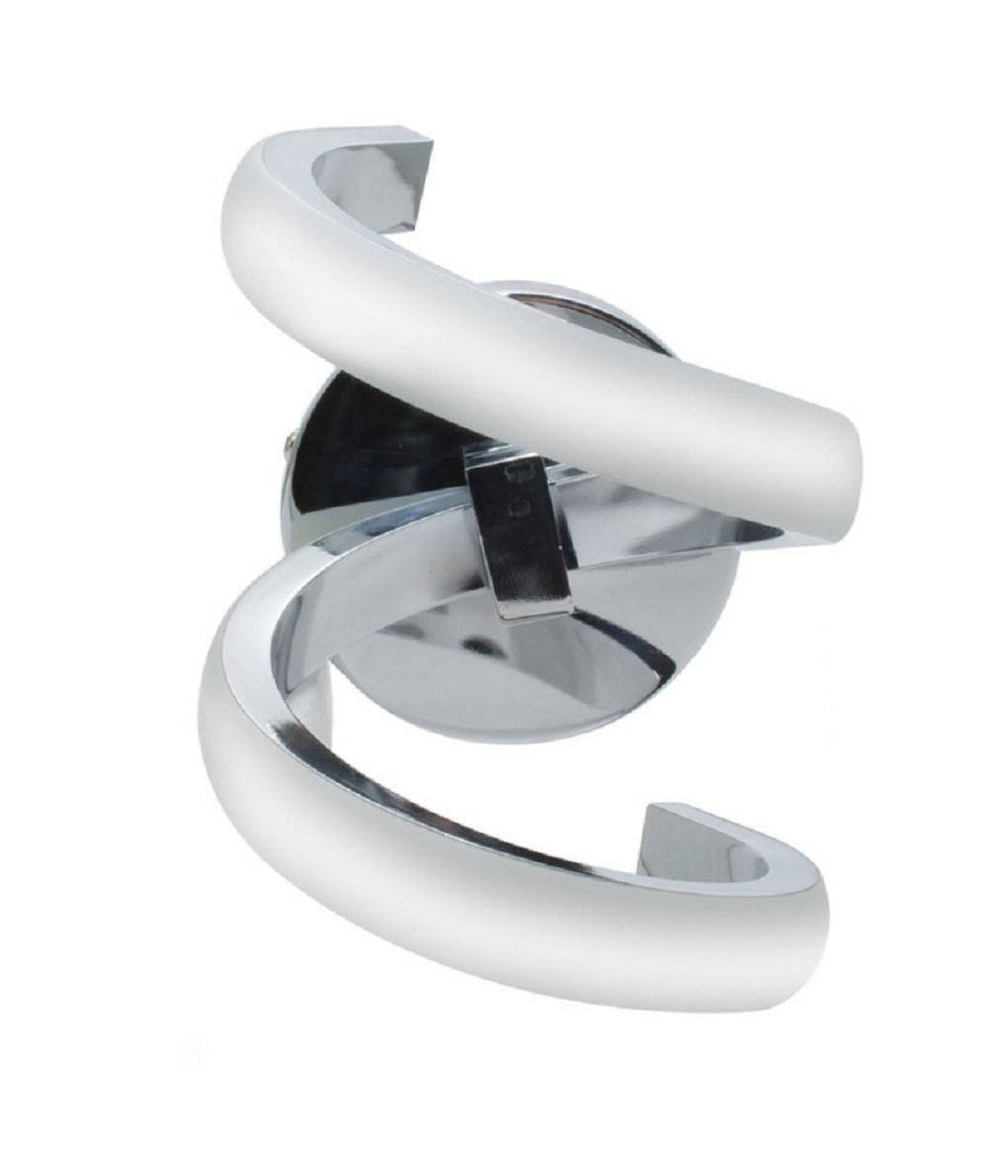 Applique A Parete Stilizzato 9 W Spirale Argento Tre Colorazioni Di Luce E58-a3c         