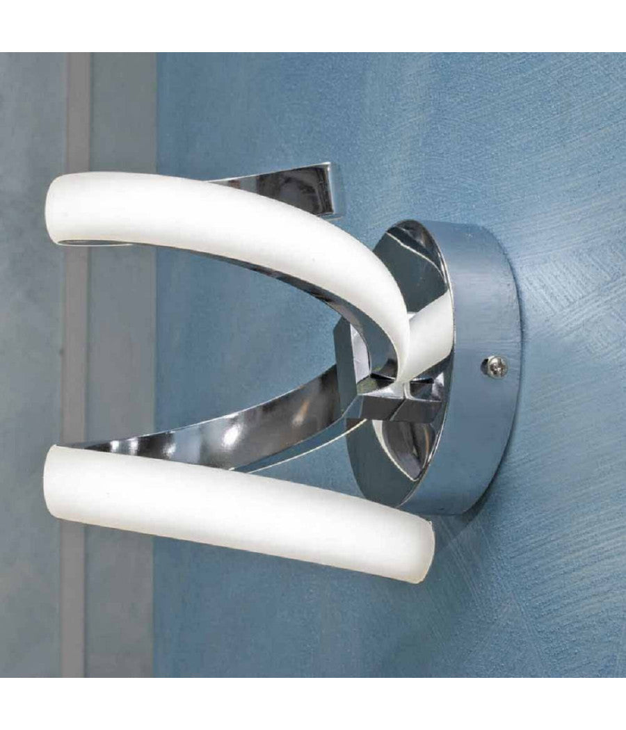 Applique A Parete Stilizzato 9 W Spirale Argento Tre Colorazioni Di Luce E58-a3c         