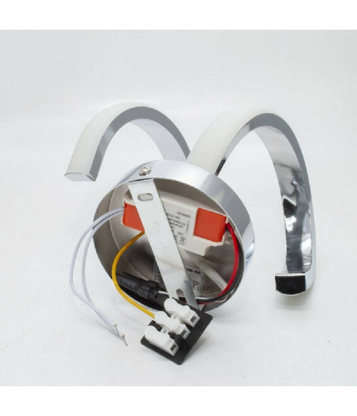 Applique A Parete Stilizzato 9 W Spirale Argento Tre Colorazioni Di Luce E58-a3c         