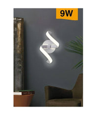 Applique A Parete Stilizzato 9 W Spirale Bianca Tre Colorazioni Di Luce E58-b3c         