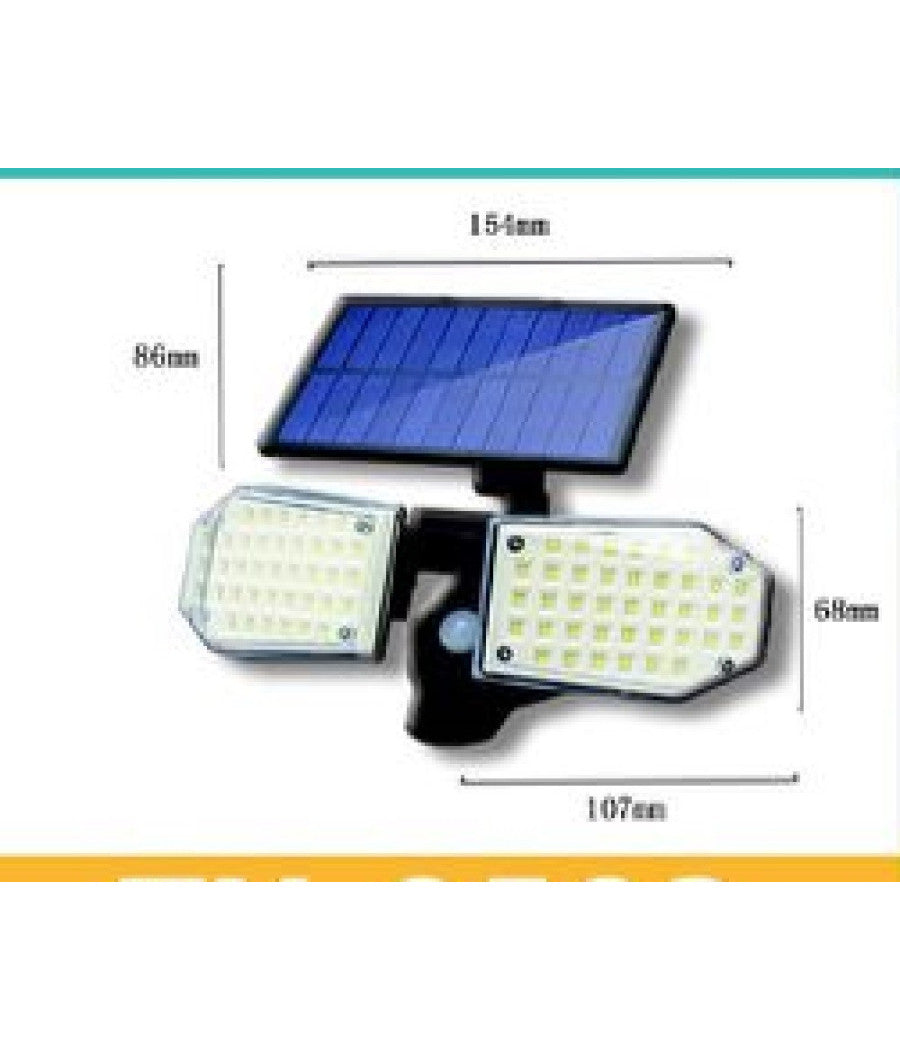 Applique Ad Induzione Solare 10w Ip67 Con Sensore Movimento Luce Led Tx-9503         