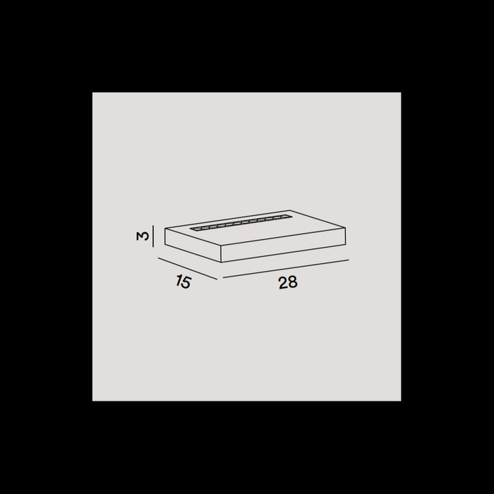 Applique BED da parete a led in alluminio 16W 28 cm Bianca Perenz