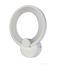 Applique Cerchio 10 Watt Parete Abat Jour Luce Fredda Calda Naturale 6551 E27         