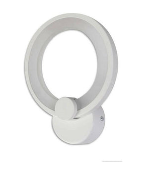 Applique Cerchio 10 Watt Parete Abat Jour Luce Fredda Calda Naturale 6551 E27         