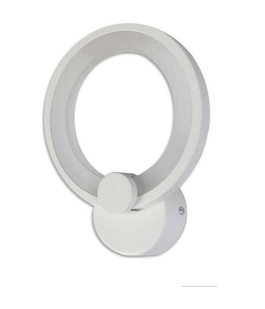 Applique Cerchio 10 Watt Parete Abat Jour Luce Fredda Calda Naturale 6551 E27         