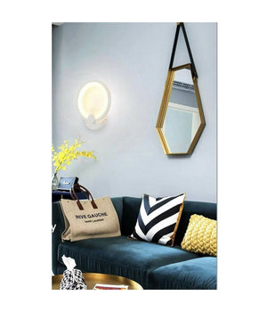 Applique Cerchio 10 Watt Parete Abat Jour Luce Fredda Calda Naturale 6551 E27  -bianco Caldo      -