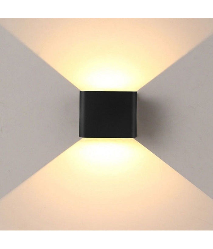 Applique Cubo Led 40w Per Uso Esterno Ip65 Doppia Luce Regolabile 3600 Lumen         