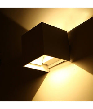 Applique Cubo Led 40w Per Uso Esterno Ip65 Doppia Luce Regolabile 3600 Lumen  -bianco Naturale      -