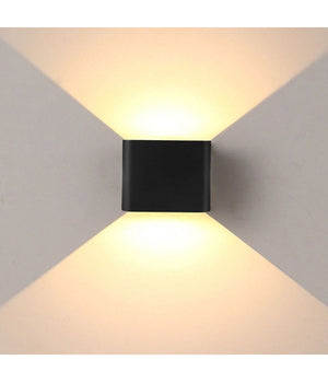 Applique Cubo Led 40w Per Uso Esterno Ip65 Doppia Luce Regolabile 3600 Lumen  -bianco Caldo      -