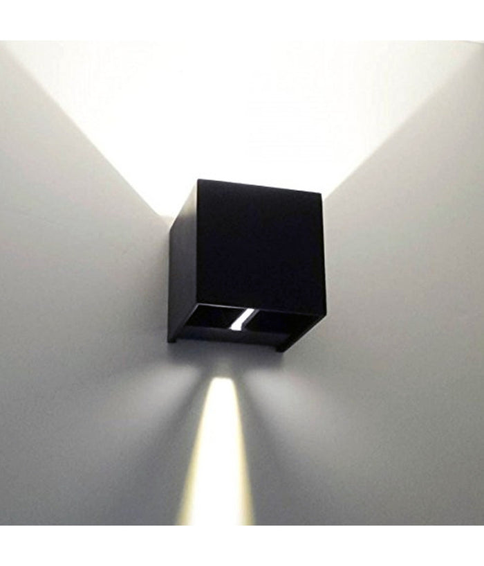 Applique Cubo Led Impermeabile Da Esterno Da Parete In Alluminio Da 10w 1200 Lmn  -bianco Freddo      -