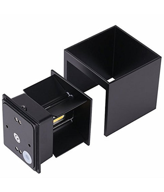 Applique Cubo Led Impermeabile Da Esterno Da Parete In Alluminio Da 10w 1200 Lmn         