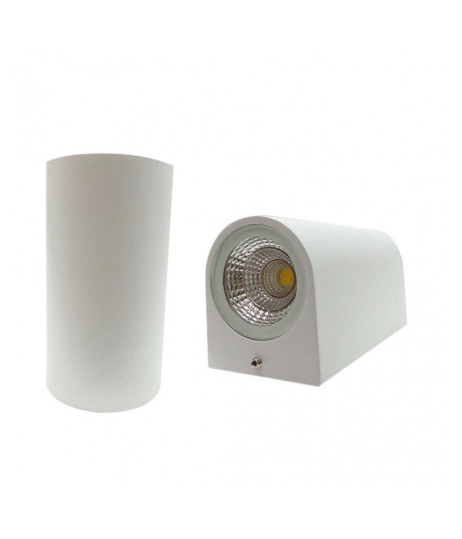 Applique Da Esterno Cilindro Up&down Lampada Da Parete Giardino 2xgu10 Ip65 Es14  Bianco       