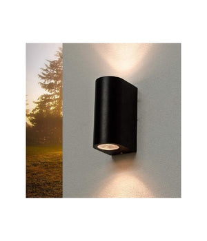 Applique Da Esterno Cilindro Up&down Lampada Da Parete Giardino 2xgu10 Ip65 Es14         