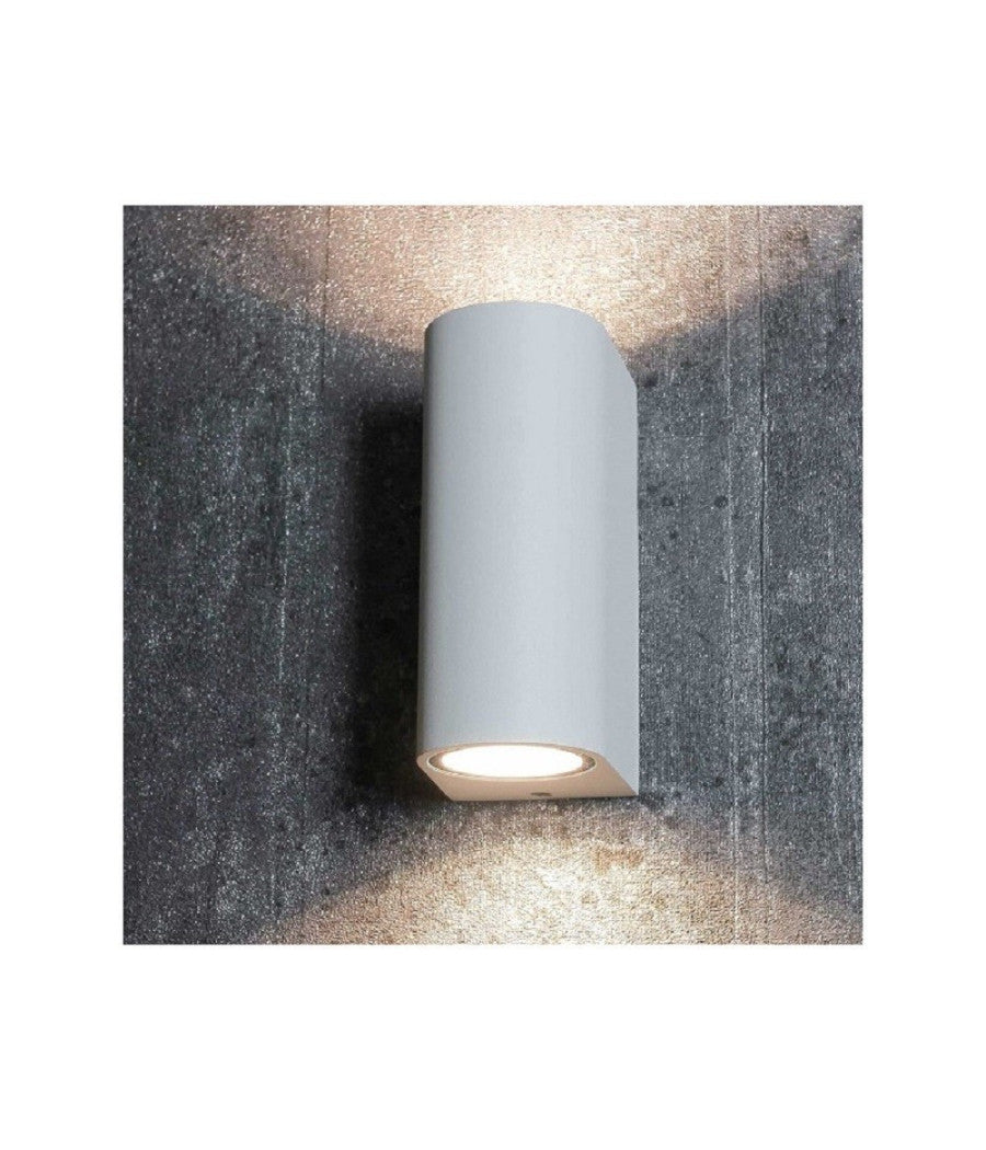 Applique Da Esterno Cilindro Up&down Lampada Da Parete Giardino 2xgu10 Ip65 Es14         