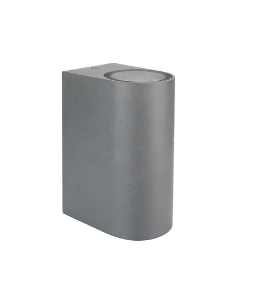 Applique Da Esterno Cilindro Up&down Lampada Da Parete Giardino 2xgu10 Ip65 Es14  Grigio       