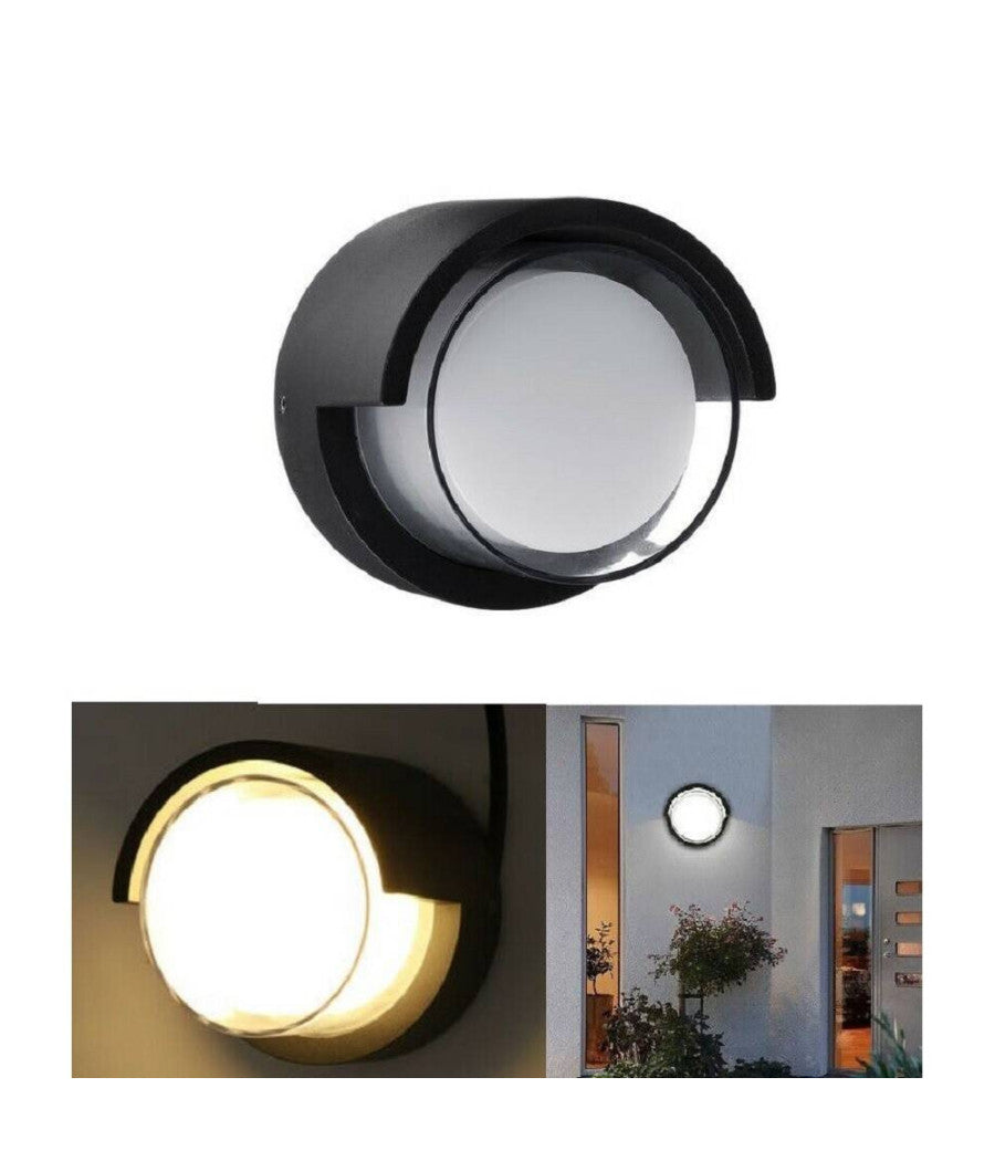 Applique Da Esterno E Interno Lampada Moderna Per Parete Muro Ip65 Faretto 12w         