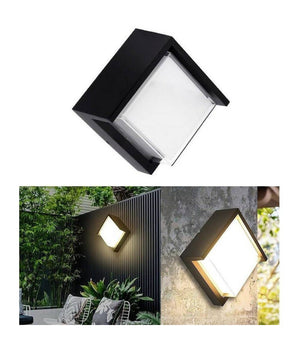 Applique Da Esterno E Interno Lampada Moderna Per Parete Quadra Ip65 Faretto 12w         