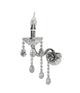 Applique Da Muro Candelabro Gocce Pendenti Cristallo Acrilico Attacco E14 E34  Argento       