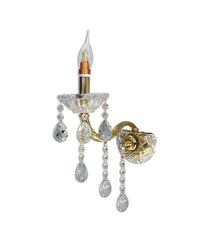 Applique Da Muro Candelabro Gocce Pendenti Cristallo Acrilico Attacco E14 E34         