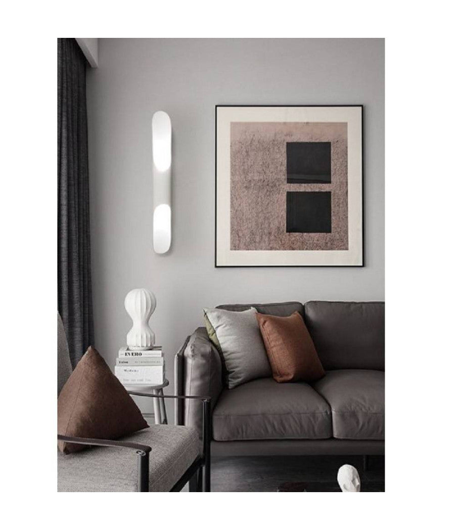 Applique Da Muro Lampada Da Parete Moderno Attacco 2xg9 Ip20 Bianco O Nero Aq44         