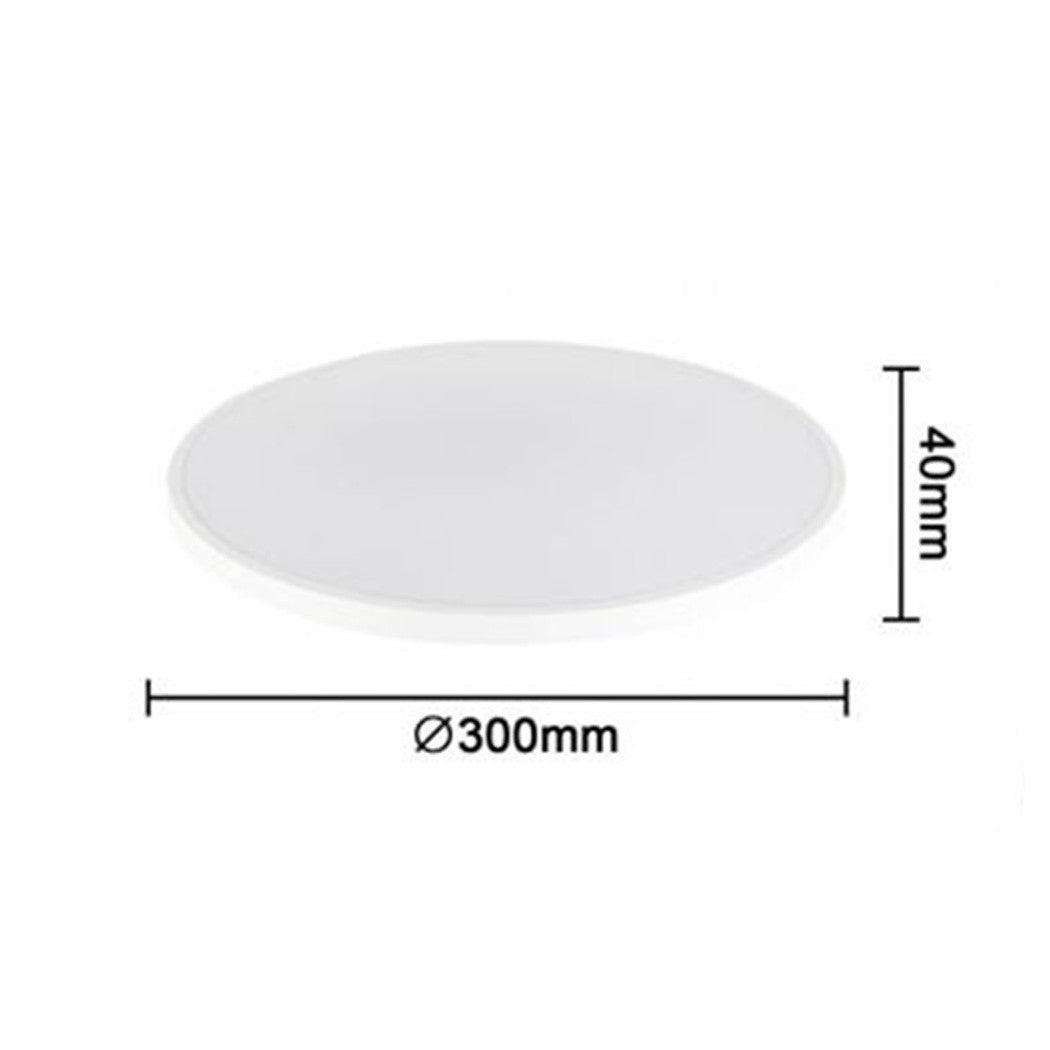 Trade Shop - Applique Da Muro Parete Led Rotondo 18w Ip44 Tre Temperature Di Luce Es-pn300-3c -