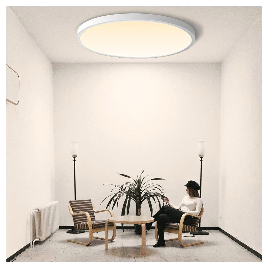 Trade Shop - Applique Da Muro Parete Led Rotondo 32 W Ip44 3 Temperature Di Luce Es-pn380-3c -