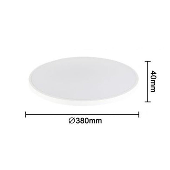 Trade Shop - Applique Da Muro Parete Led Rotondo 32 W Ip44 3 Temperature Di Luce Es-pn380-3c -