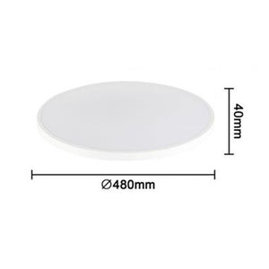 Trade Shop - Applique Da Muro Parete Led Rotondo 42watt Ip44 Tre Temperature Luce Es-pn480-3c -