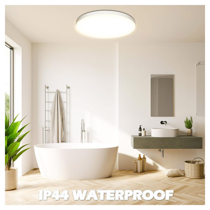 Trade Shop - Applique Da Muro Parete Led Rotondo 42watt Ip44 Tre Temperature Luce Es-pn480-3c -