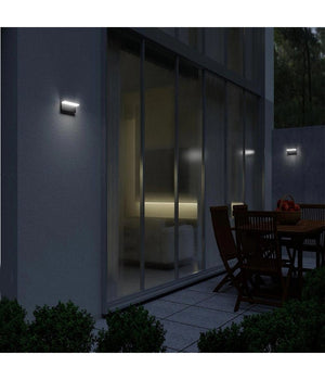 Applique Da Muro Per Esterno Led 10 W Lampada Da Parete Nero Facciata Ip54 B82-n  -bianco Freddo      -