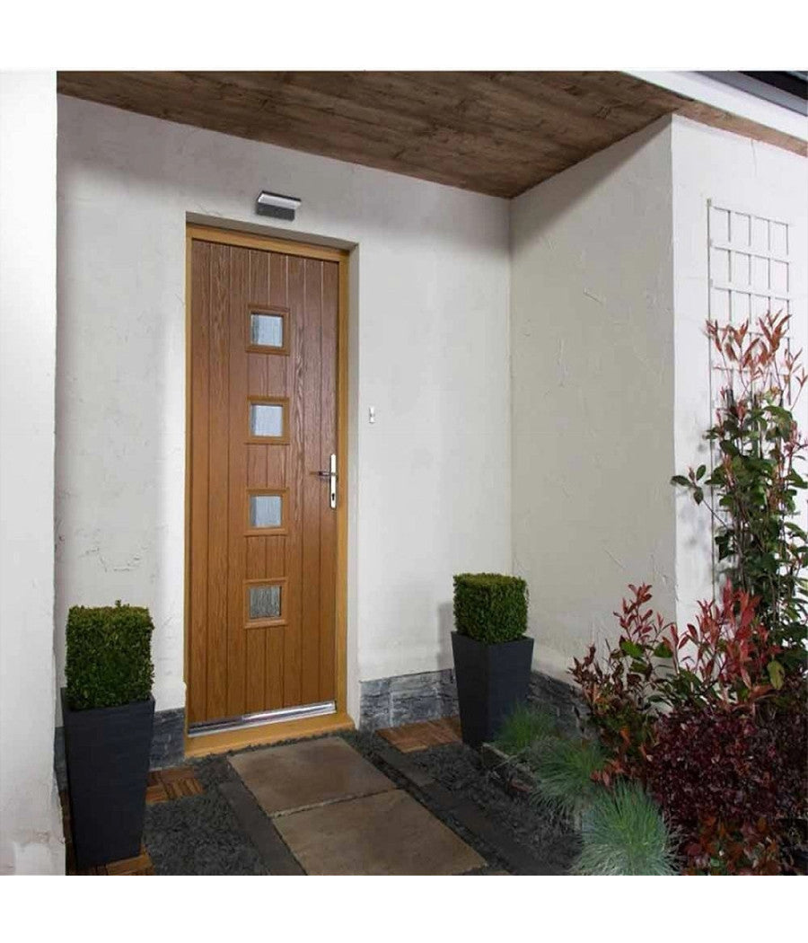 Applique Da Muro Per Esterno Led 10 W Lampada Da Parete Nero Facciata Ip54 B82-n  -bianco Naturale      -