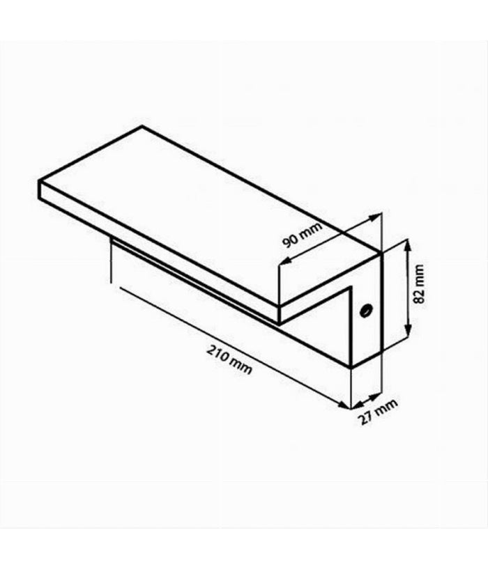Applique Da Muro Per Esterno Led 10 W Lampada Da Parete Nero Facciata Ip54 B82-n  -bianco Caldo      -
