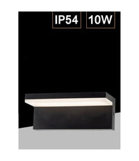 Applique Da Muro Per Esterno Led 10 W Lampada Da Parete Nero Facciata Ip54 B82-n  -bianco Naturale      -