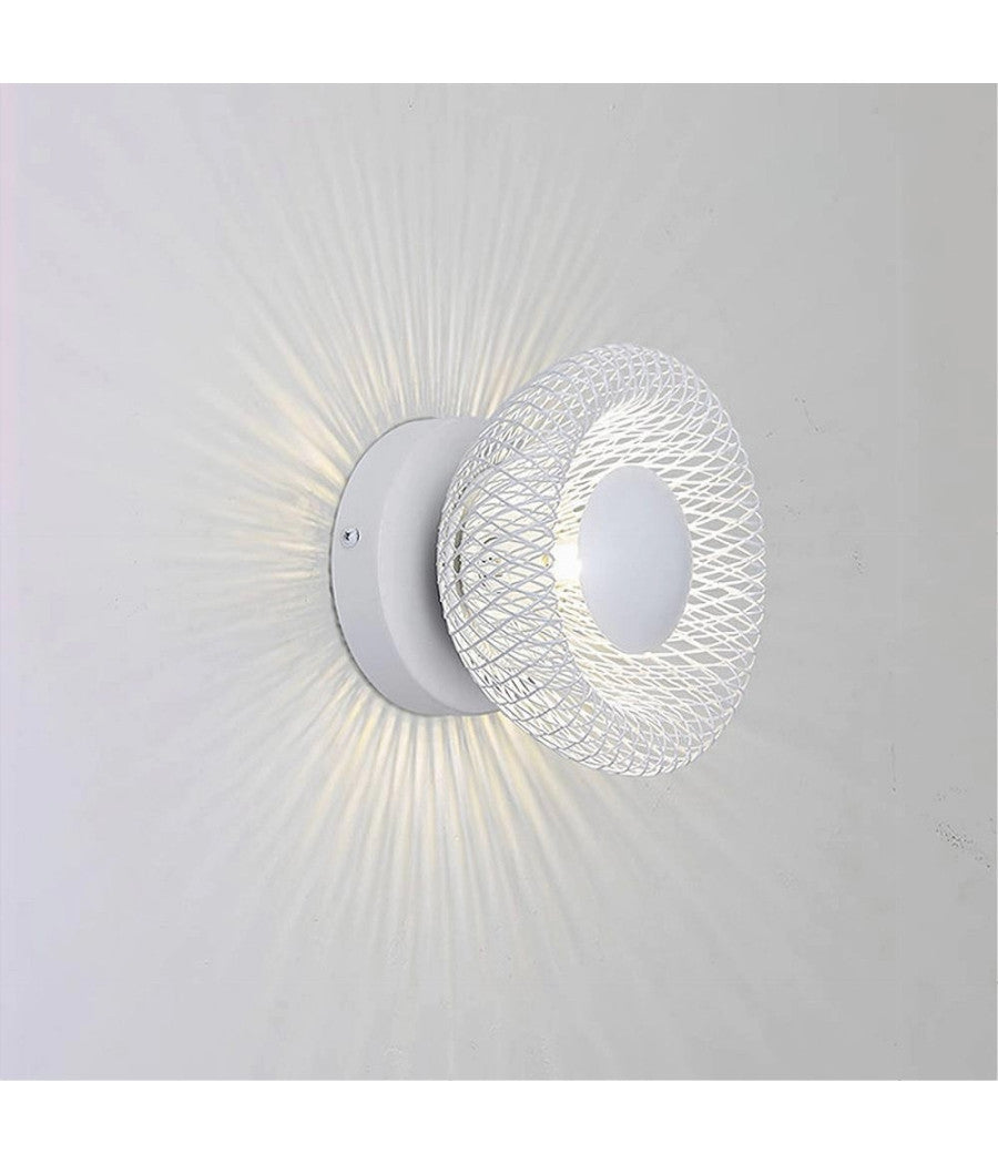 Applique Da Muro Stile Industriale Lampada Decorativa In Metallo Attacco G9 Aq48  Bianco       