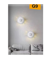 Applique Da Muro Stile Industriale Lampada Decorativa In Metallo Attacco G9 Aq48  Bianco       