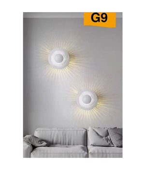 Applique Da Muro Stile Industriale Lampada Decorativa In Metallo Attacco G9 Aq48  Bianco       