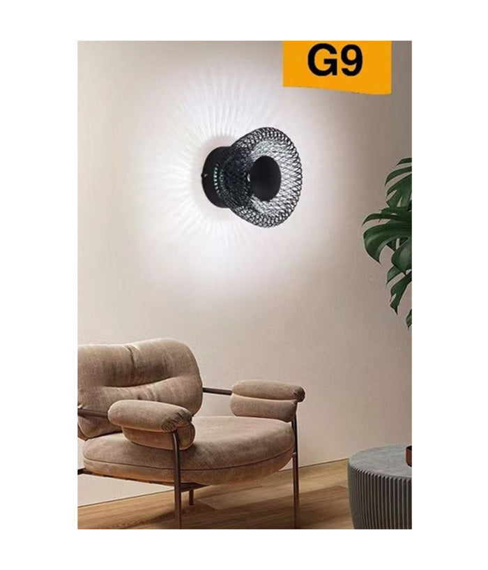 Applique Da Muro Stile Industriale Lampada Decorativa In Metallo Attacco G9 Aq48         