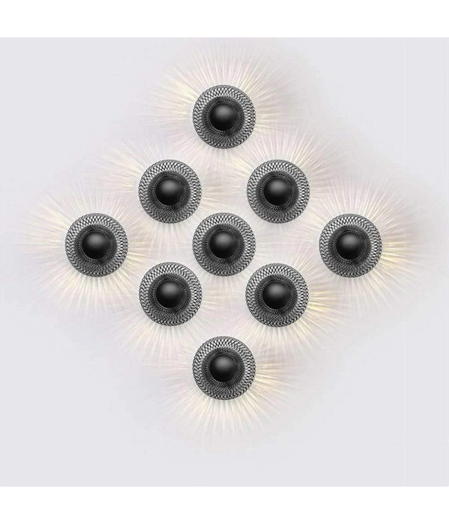 Applique Da Muro Stile Industriale Lampada Decorativa In Metallo Attacco G9 Aq48  Nero       