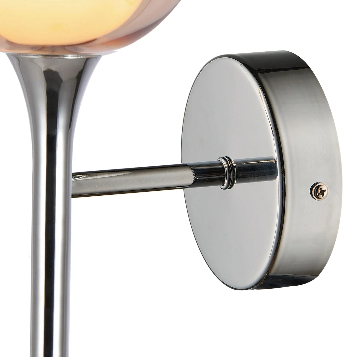 LÚZETE - APPLIQUE DA PARETE 1 LUCE CRISTALLO ESTERNO AMBRA INTERNO BIANCO NOLINA