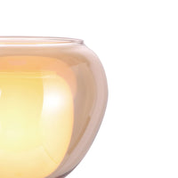 LÚZETE - APPLIQUE DA PARETE 1 LUCE CRISTALLO ESTERNO AMBRA INTERNO BIANCO NOLINA