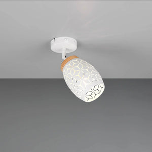 LÚZETE - APPLIQUE DA PARETE 1 LUCE METALLO BIANCO E14 BIRKITA