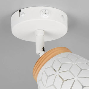 LÚZETE - APPLIQUE DA PARETE 1 LUCE METALLO BIANCO E14 BIRKITA