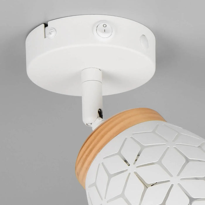 LÚZETE - APPLIQUE DA PARETE 1 LUCE METALLO BIANCO E14 BIRKITA